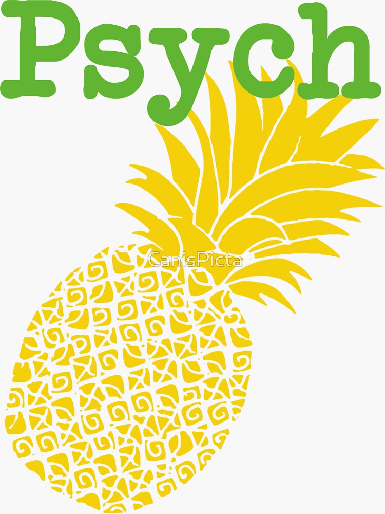 Minimalist Psych TV Show Pop Culture Lime Yellow Fun Green Pineapple by CanisPicta