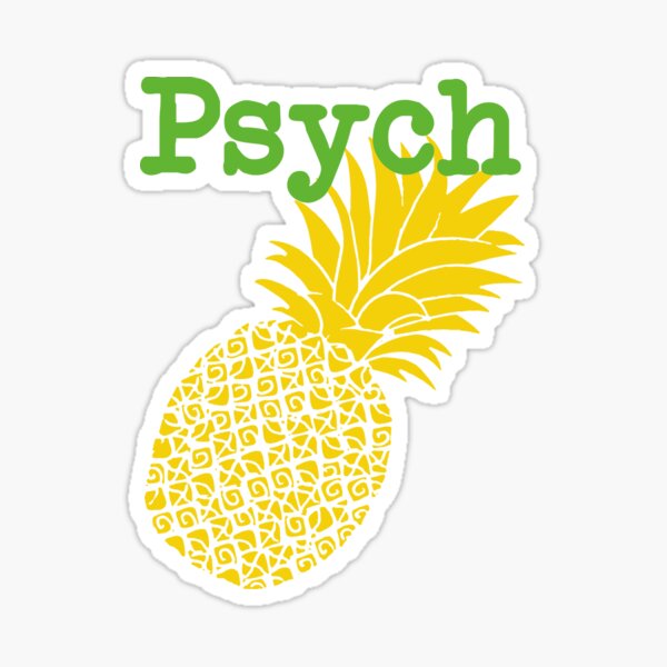 Minimalist Psych TV Show Pop Culture Lime Yellow Fun Green Pineapple Sticker