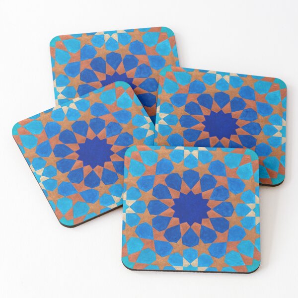 Item preview, Blue and copper Islamic pattern designed and sold by Lieve Oudejans.