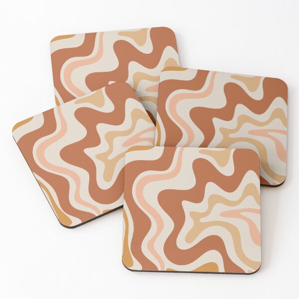 Item preview, Liquid Swirl Retro Modern Abstract in Earth Tones  designed and sold by kierkegaard.