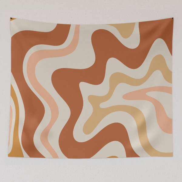 Item preview, Liquid Swirl Retro Modern Abstract in Earth Tones  designed and sold by kierkegaard.