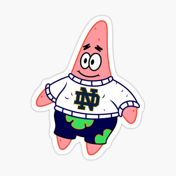Patrick with ND Themed Sweater Sticker