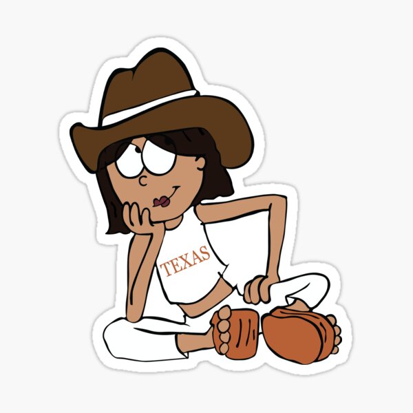 Lizzie Mcguire Texas Black Hair Sticker
