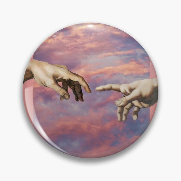 Aperçu de l'œuvre coucher de soleil michel-ange mains art esthétique coque de téléphone nuages peinture créée et vendue par kaledabean.