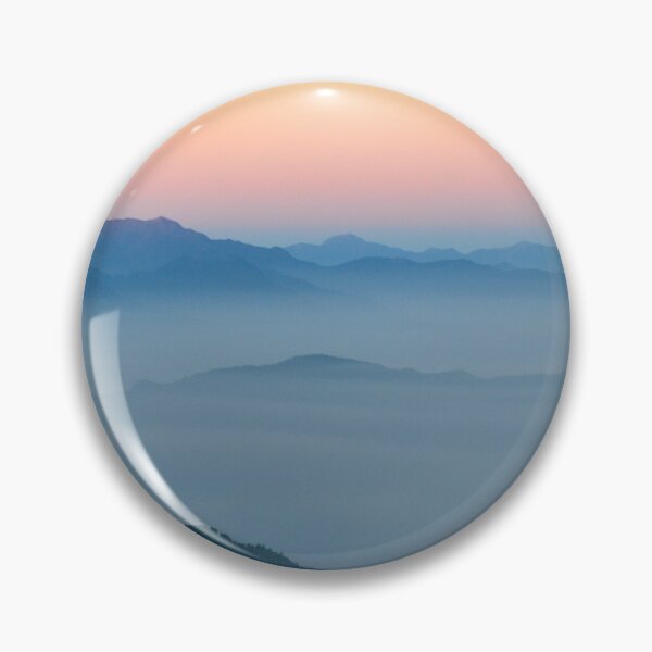 Item preview, Sunrise over misty mountain range designed and sold by wjrtapp.
