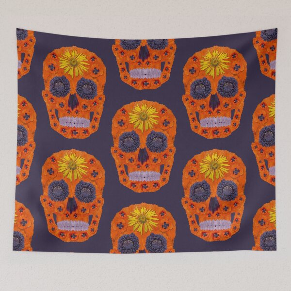 Item preview, Flower Skull 1 designed and sold by GobaFineArts.