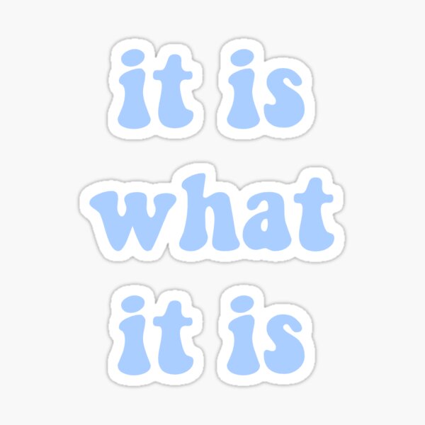 it is what it is Sticker