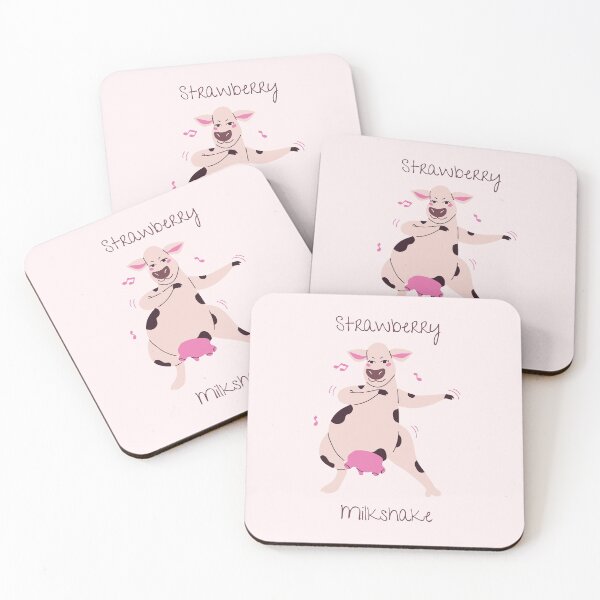 Item preview, Dancing Strawberry Cow - Strawberry Milkshake designed and sold by TeesForNerds.