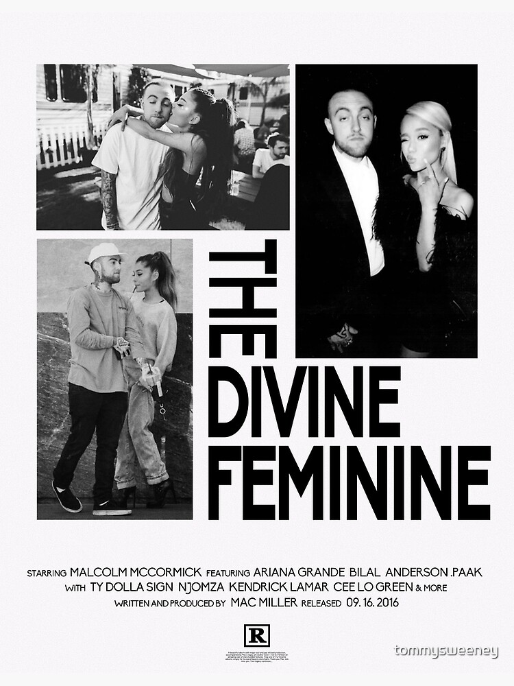 Alternative Minimalist Music Album Poster - The Divine Feminine by Mac  Miller 2016