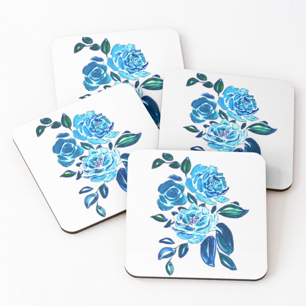 Item preview, blue roses watercolour sticker designed and sold by moon-drunk.