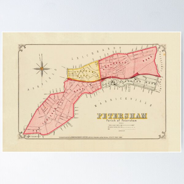 Item preview, Petersham Map (Parish of Petersham 1899) – Inner West Address Map designed and sold by MyInnerWest.
