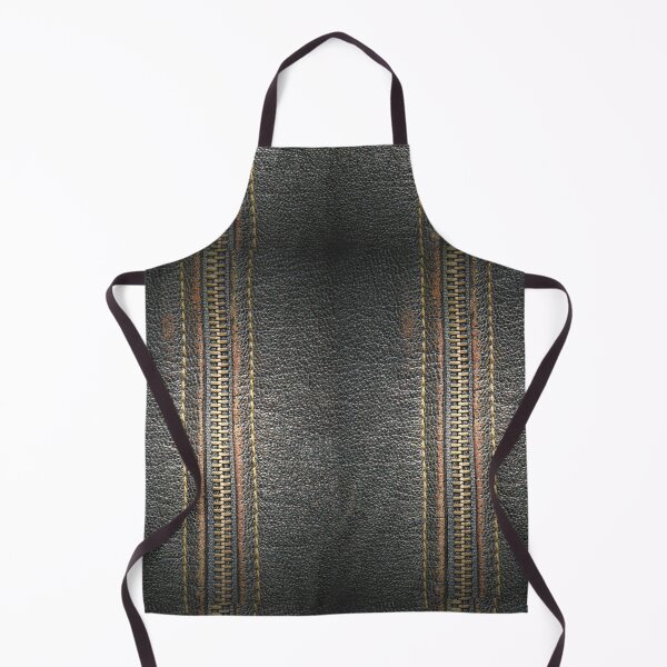 Item preview, Metal zipper on a black leather taken closeup. designed and sold by IaroslavB.