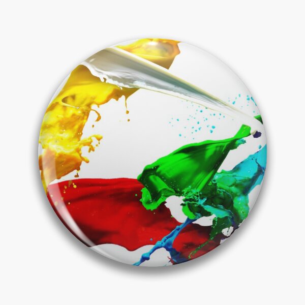Item preview, white, yellow, red, green, blue colour splashes designed and sold by LynksArts.