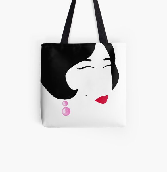 Flapper Girl All Over Print Tote Bag