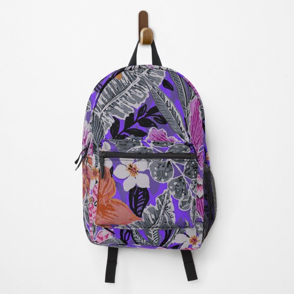 Item preview, Tropical Batik Floral With Violet Background designed and sold by Leslie Rogers Todder.
