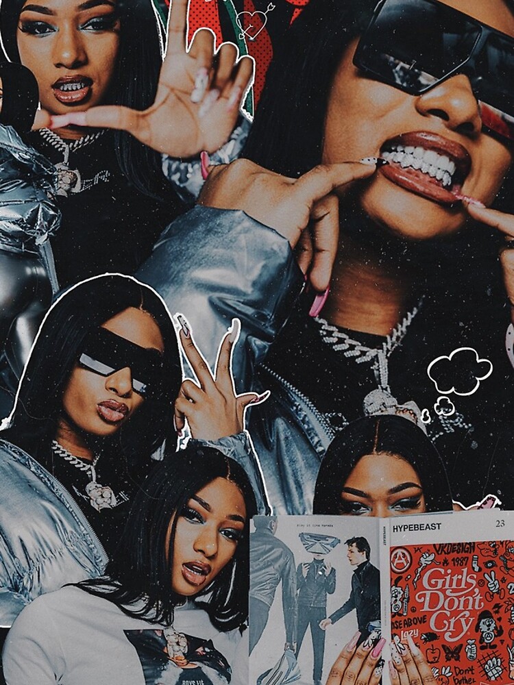 Megan Thee Stallion Collage Wallpaper