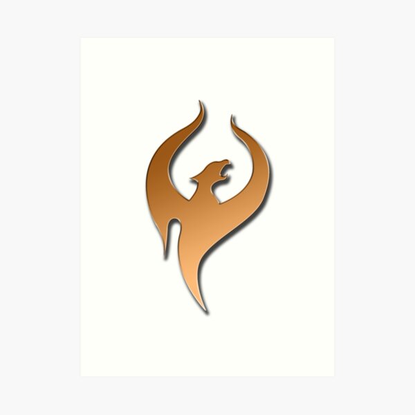 Bronze Phoenix Art Print