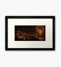 Sydney New Year- Harbour Fireworks Framed Print