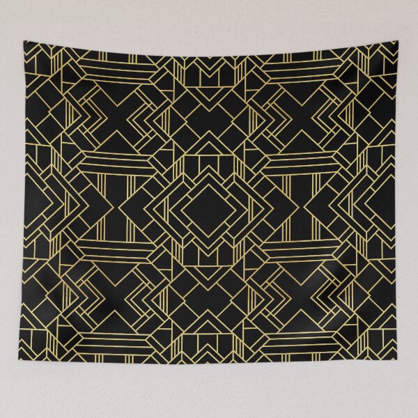 Item preview, art deco angles black and gold designed and sold by gabygirl812.