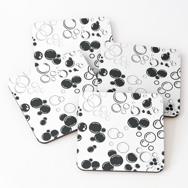 Item preview, Bubbles Black & White Pattern designed and sold by lusterhills.