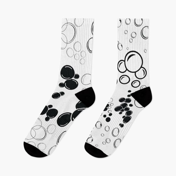 Item preview, Bubbles Black & White Pattern designed and sold by lusterhills.