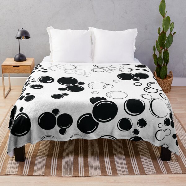 Item preview, Bubbles Black & White Pattern designed and sold by lusterhills.