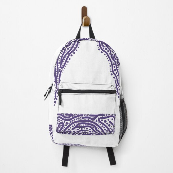 Item preview, purple wave squiggle dots and lines pattern designed and sold by Ella's Doodles And Designs.