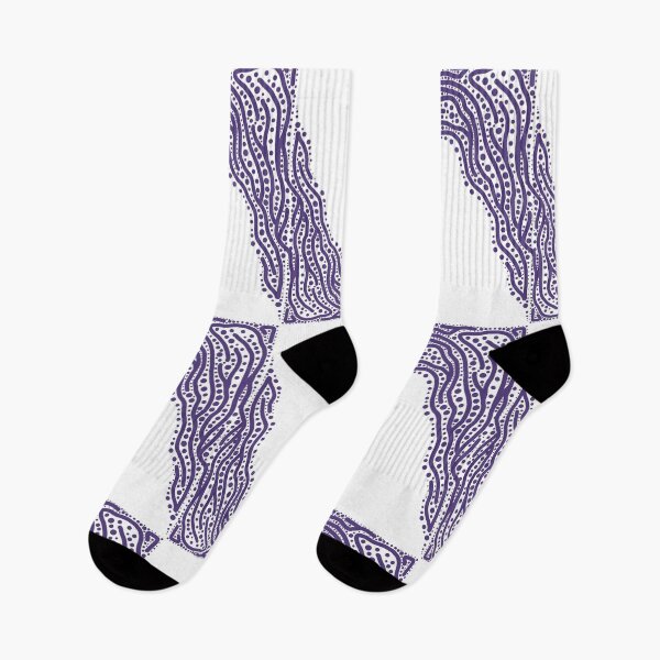 Item preview, purple wave squiggle dots and lines pattern  designed and sold by Ella's  Doodles And Designs.