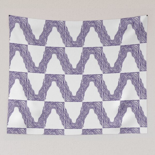 Item preview, purple wave squiggle dots and lines pattern  designed and sold by Ella's  Doodles And Designs.