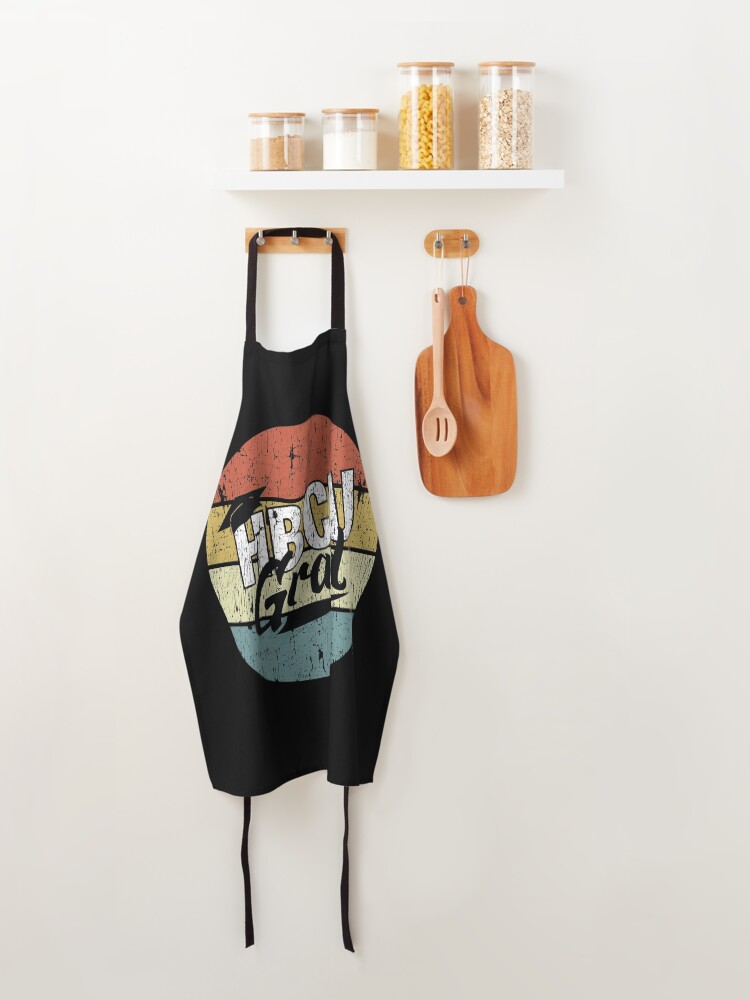 Alternate view of HBCU Grad With Cap Vintage Apron
