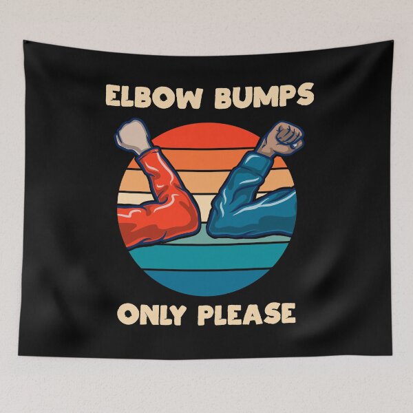 Item preview, Elbow Bumps Only Please Vintage New Normal Greeting Funny Gift designed and sold by Teeleo.