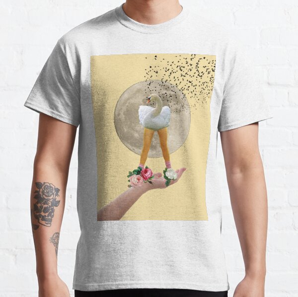 Modern Digital Collage Swan Lady Classic T-Shirt