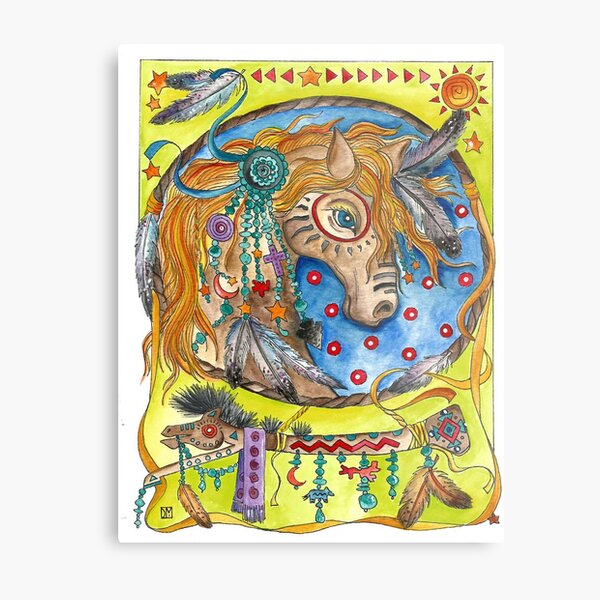 Horse Dream Catcher Metal Print