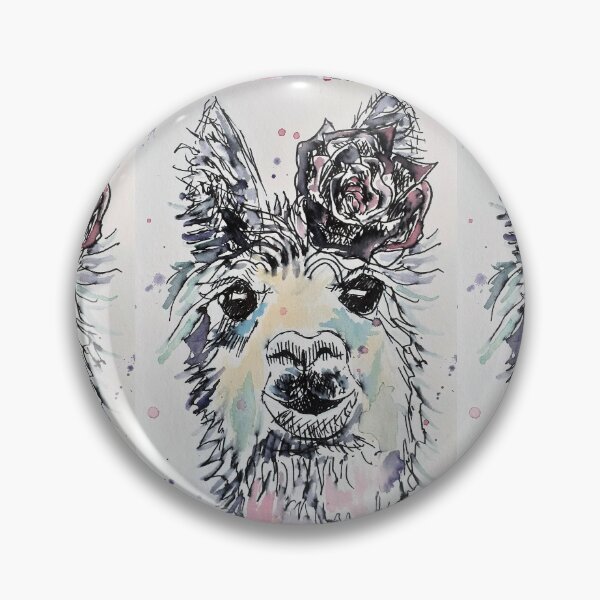 Item preview, Cute Alpacca LLama Watercolor with a Rose in Her Hair designed and sold by Sarah  Rajkotwala.