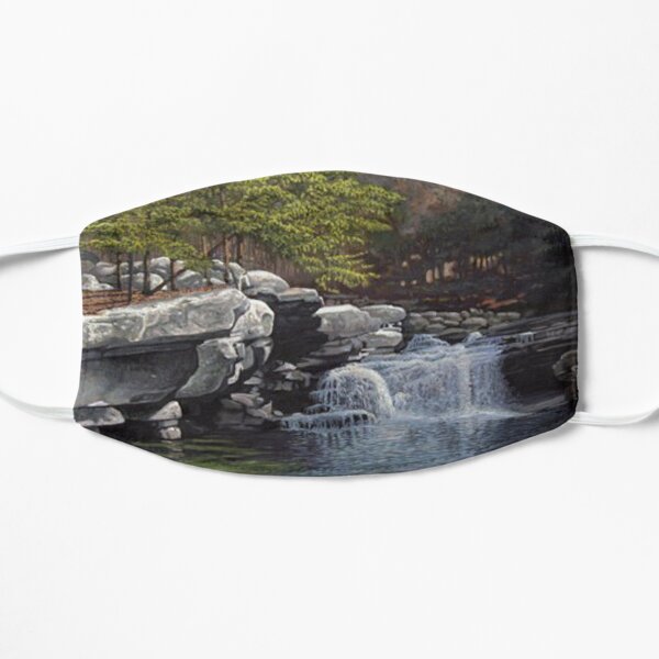 "Bartlett's Falls" Bristol Vermont painting by Reed Prescott Flat Mask
