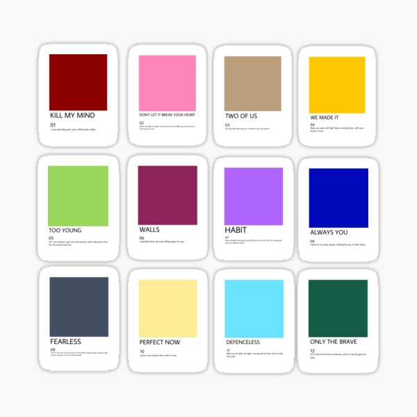 Walls' Louis Tomlinson color palette (hex code)