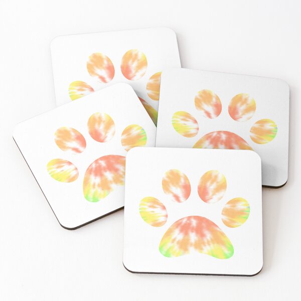 Item preview, rainbow tie-dye paw print designed and sold by americanteenart.