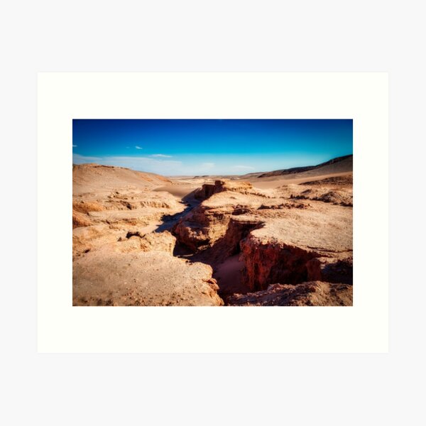 Sandy canyons at Atacama Desert Art Print