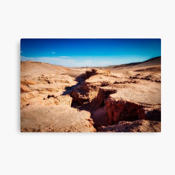 Sandy canyons at Atacama Desert Canvas Print
