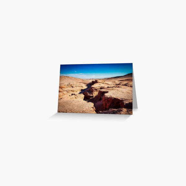 Sandy canyons at Atacama Desert Greeting Card