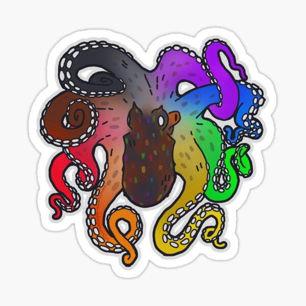 Pride octopus Sticker