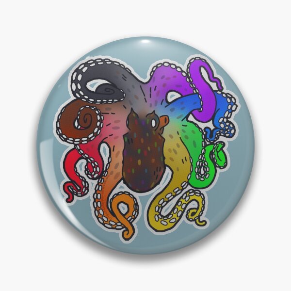 Pride octopus Pin