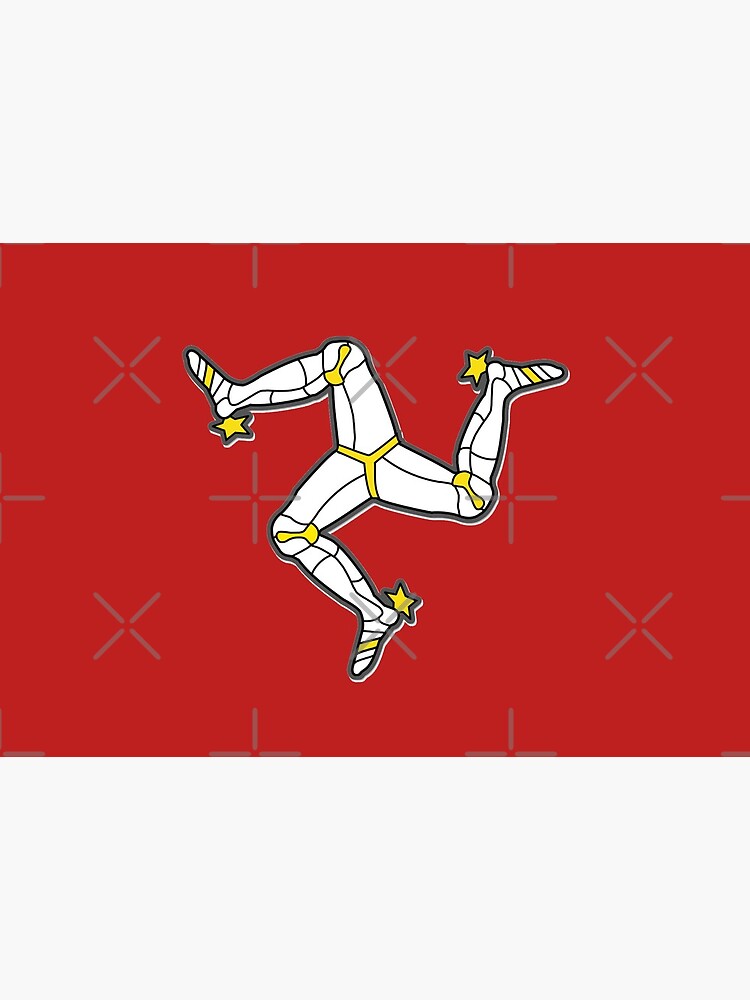 Isle Of Man 3 Legs Of Man Traditional Manx Flag Celtic Triskelion by thespottydogg