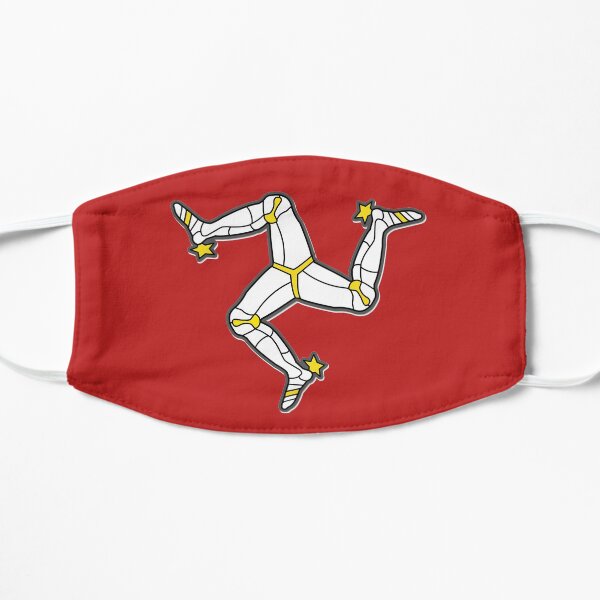 Isle Of Man 3 Legs Of Man Traditional Manx Flag Celtic Triskelion Flat Mask