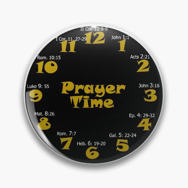Item preview, Prayer Time Clock Black designed and sold by toddbrooney.