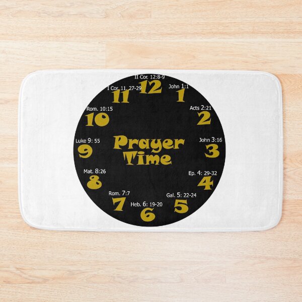Item preview, Prayer Time Clock Black designed and sold by toddbrooney.