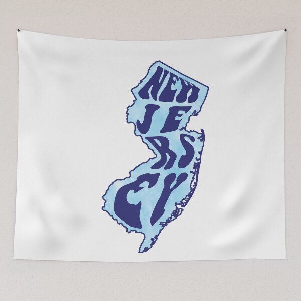 Item preview, Tie Dye Watercolor Blue New Jersey State designed and sold by MarzStudio.