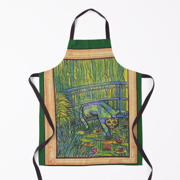 Item preview, Monet's Cat with Waterlillies designed and sold by PaniaBrown.