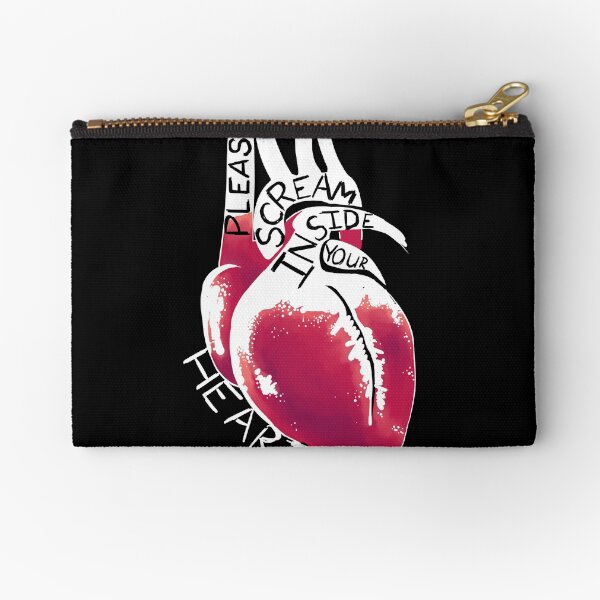 Please Scream Inside Your Heart Zipper Pouch