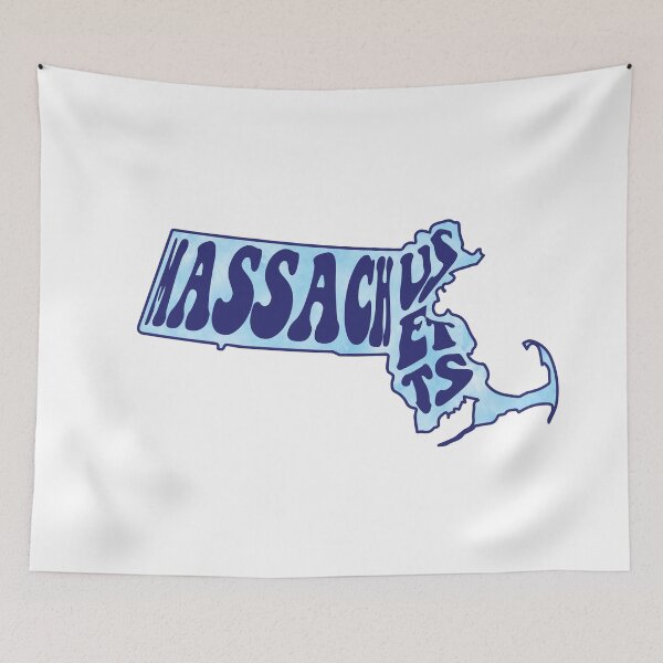 Item preview, Tie Dye Watercolor Blue Massachusetts designed and sold by MarzStudio.